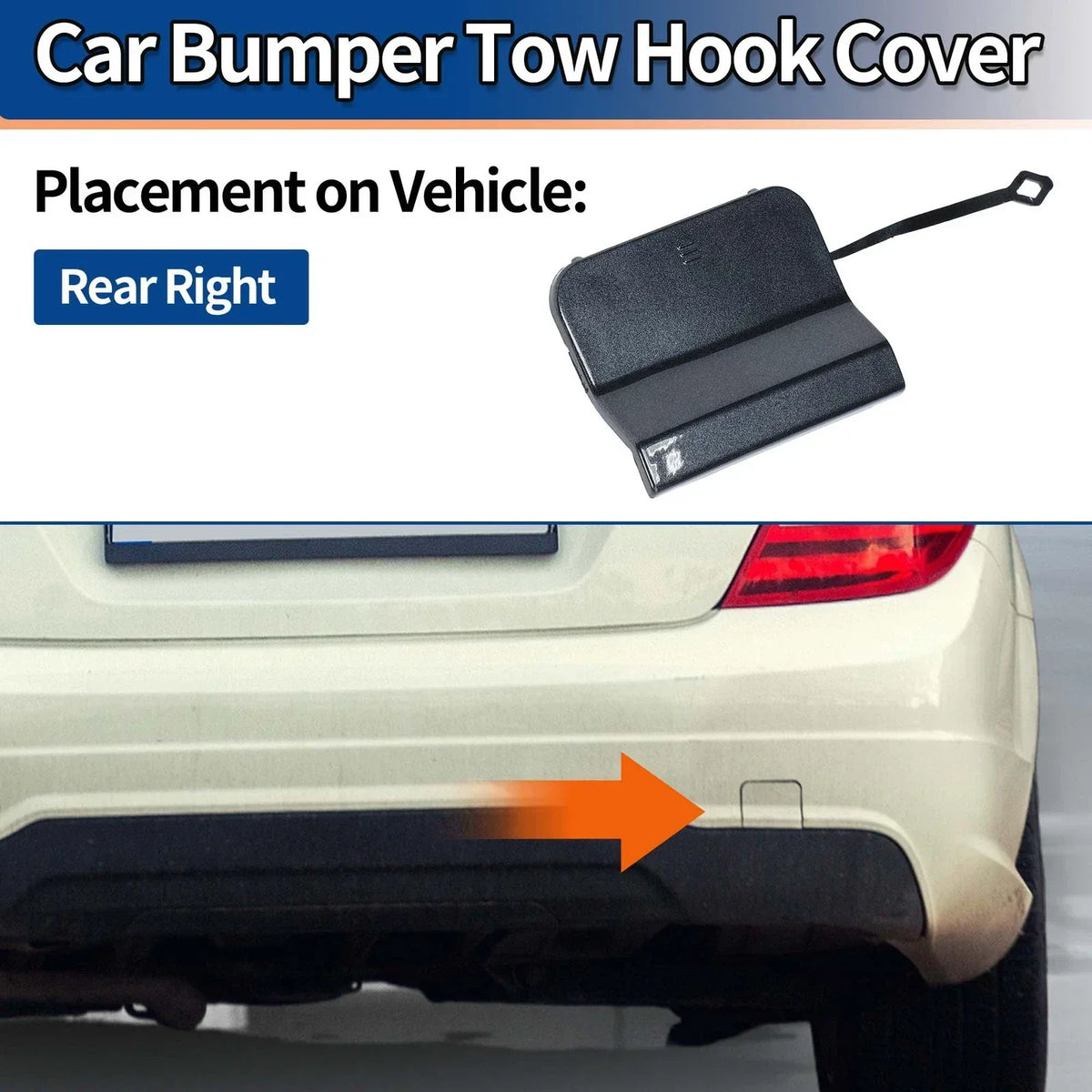 Tow Hook Cover Rear Right - Mercedes-Benz C-Class AMG 2012-2015