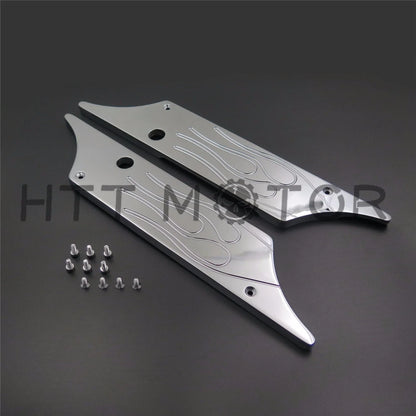 Chrome Billet Saddlebag Latch Cover for 1993–2013 Harley Touring