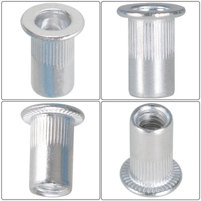 100 Pcs Aluminum Rivet Nut Insert Nutsert for Various Applications