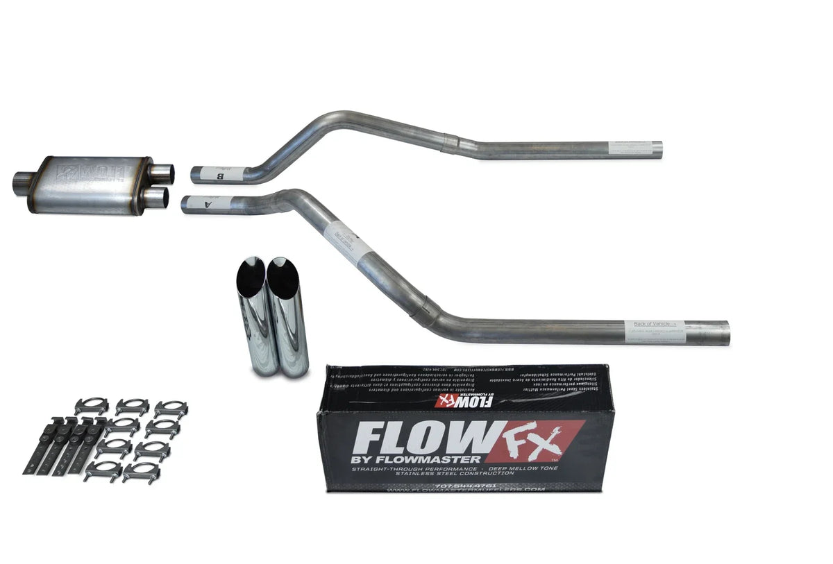 Dual Exhaust Kit with Flowmaster Flow FX Slash Tip for 1995–1999 Blazer
