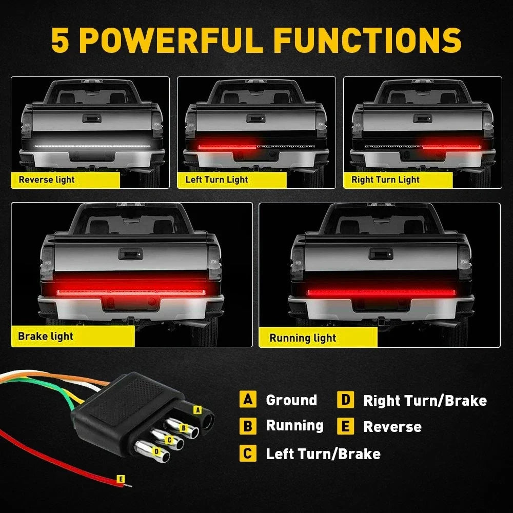 48" Tailgate Strip Sequential LED Turn Signal Light for Trucks