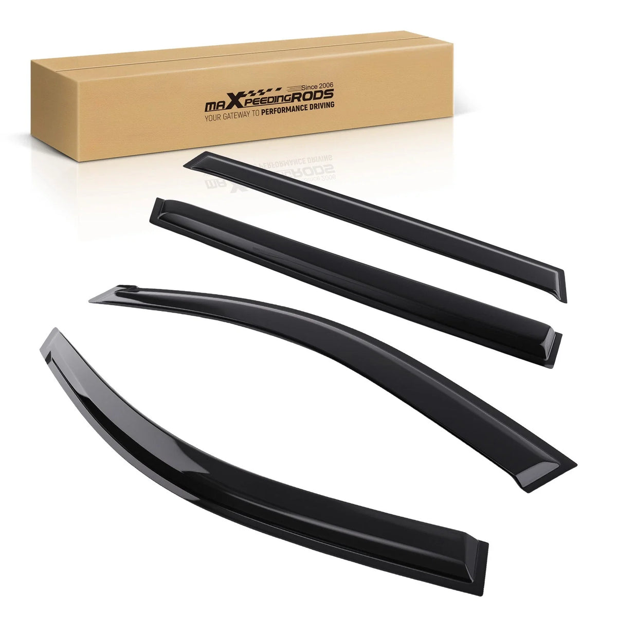 Set of 4 Window Visors for Toyota RAV4 (2006–2012) Black