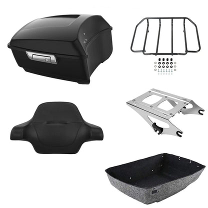 Backrest Mount Rack for Tour Trunk Luggage on Harley Touring 2014-2026