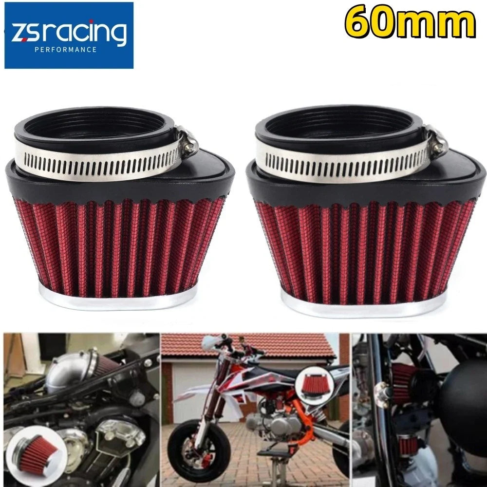 60mm Pod Air Filter Set for Motorcycle ATV Dirt Bike Quad