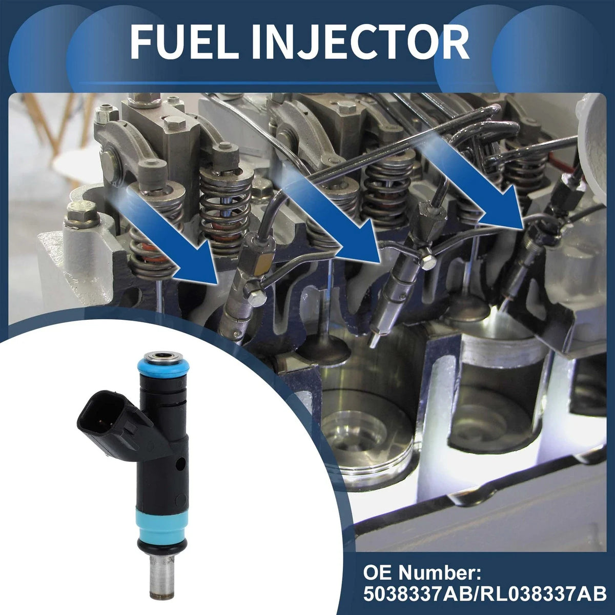 Fuel Injector No. 5038337AB for Dodge Charger Scat Pack (2015–2023)
