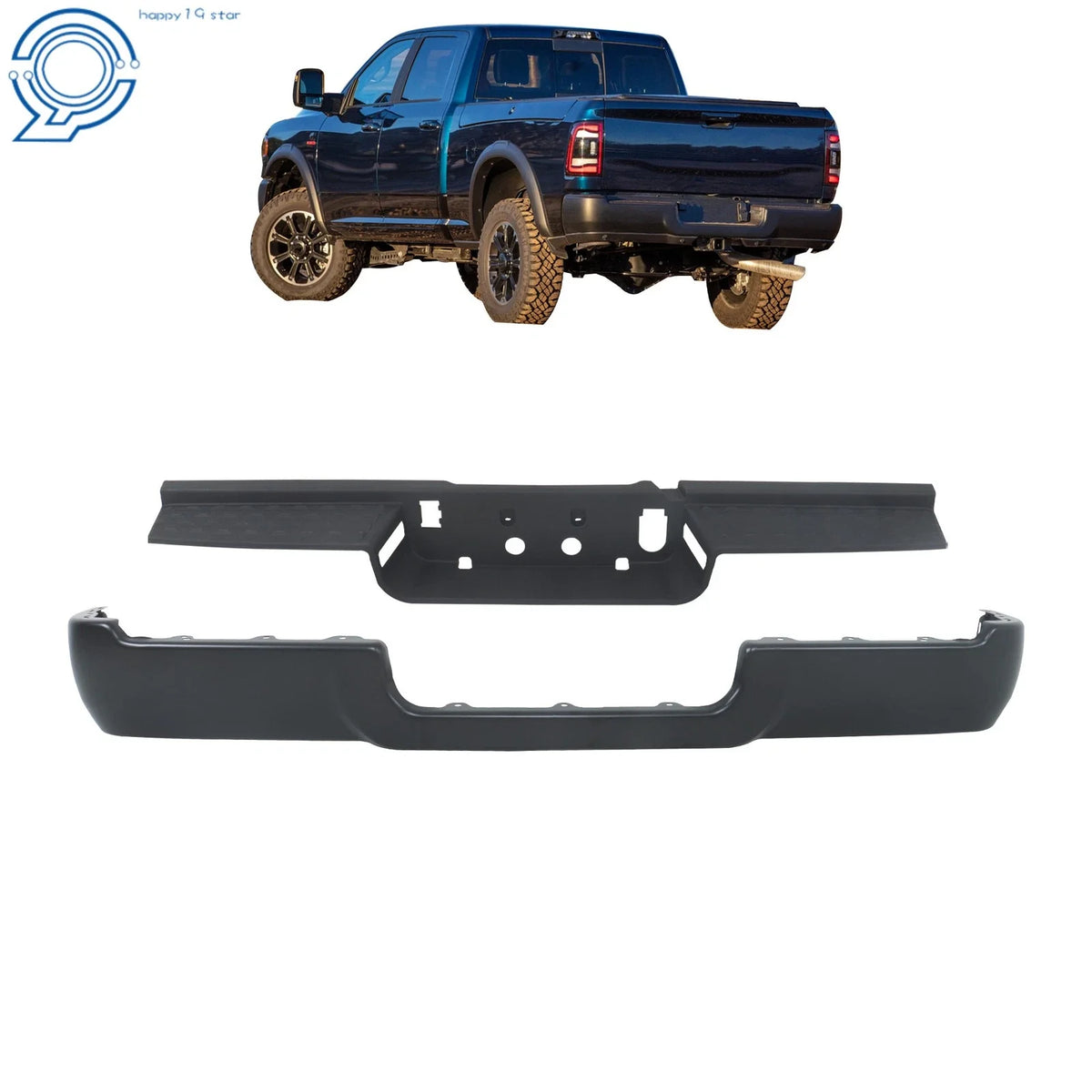 Rear Face Bar + Step Pad for RAM 2500 3500 Steel Primered (2019-2024)