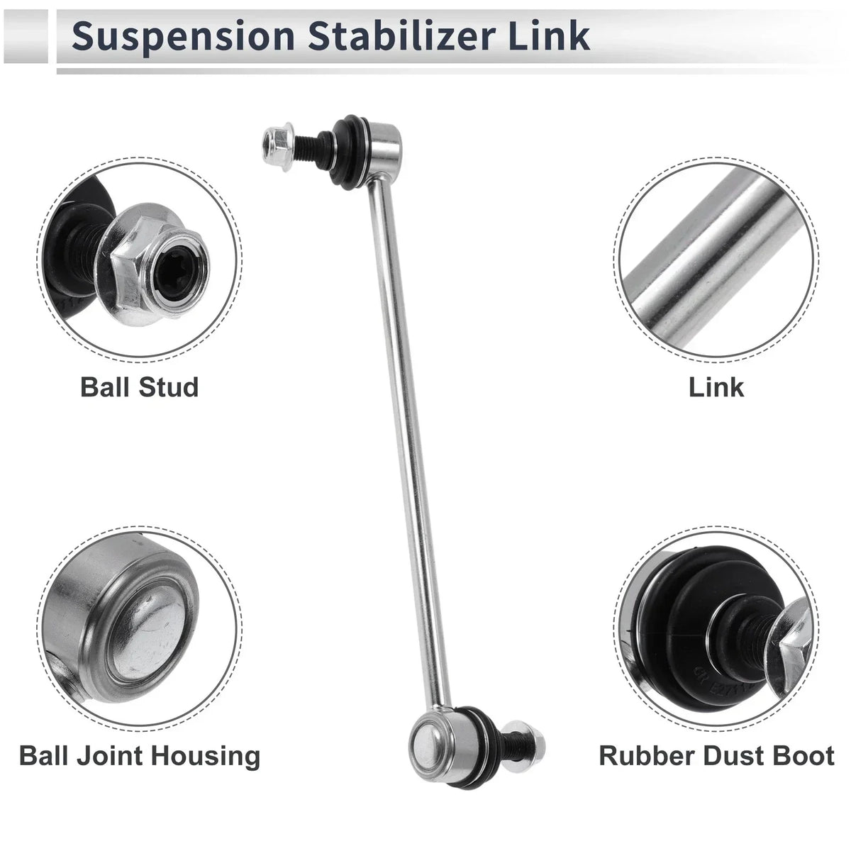 Set of 2 Stabilizer Bar Links for Mercedes-Benz C230 2003-2010 - No Bushing