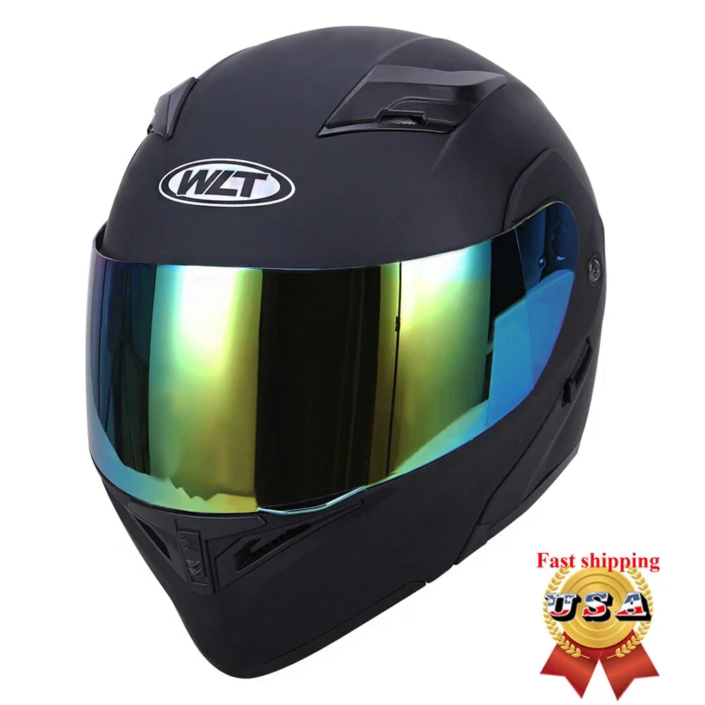 Modular Full Face Motorcycle Helmet - 4 Sizes, DOT Certified