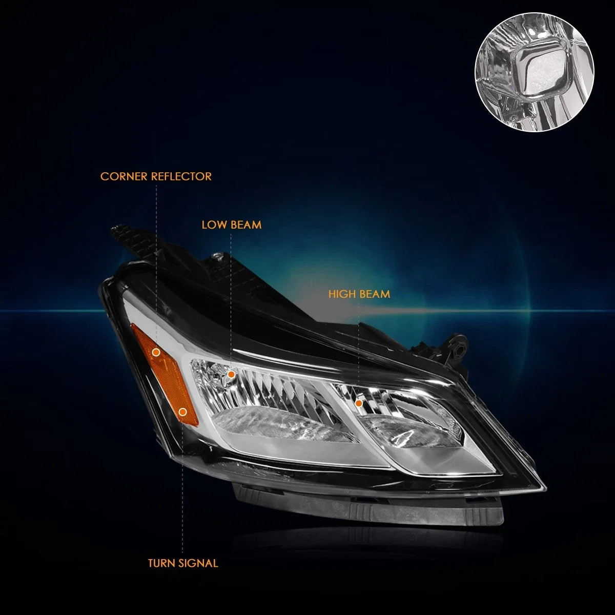 Headlight Assembly Passenger Side for Chevy Traverse (2013-2017)