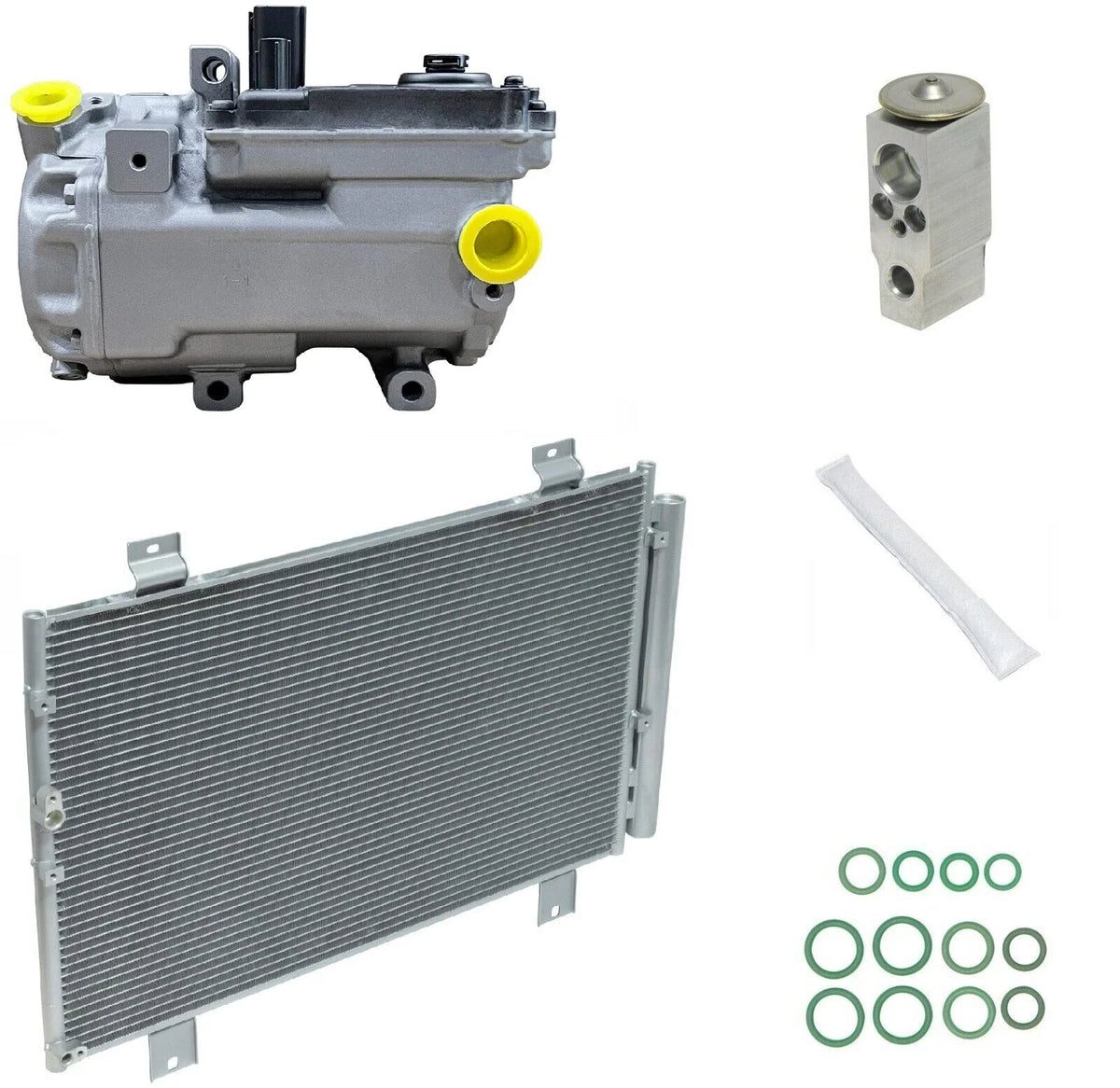 A C Compressor Kit With Condenser for Toyota Highlander Hybrid 3.3L (2008–2010)