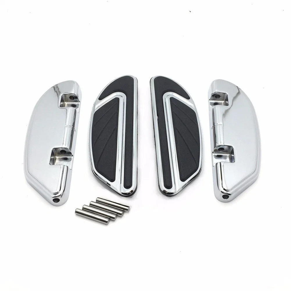 Chrome Airflow Footboard Kit for Harley Softail (2000–2017), Touring (1986–2017)