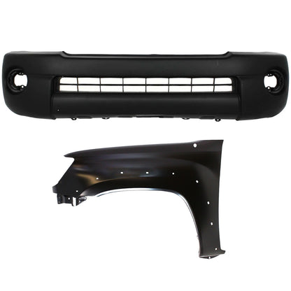 Bumper Cover Kit 2X for Toyota Tacoma (2005–2011) Front CAPA