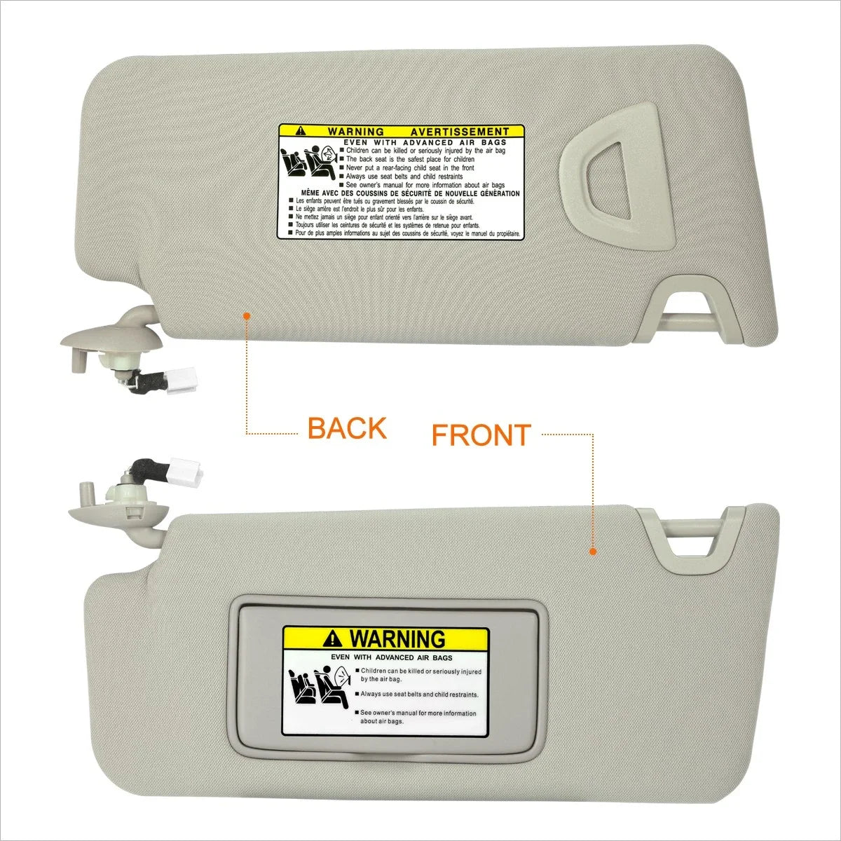 OE Style Sun Visor w/Vanity Light (2008-2011) for Honda Accord