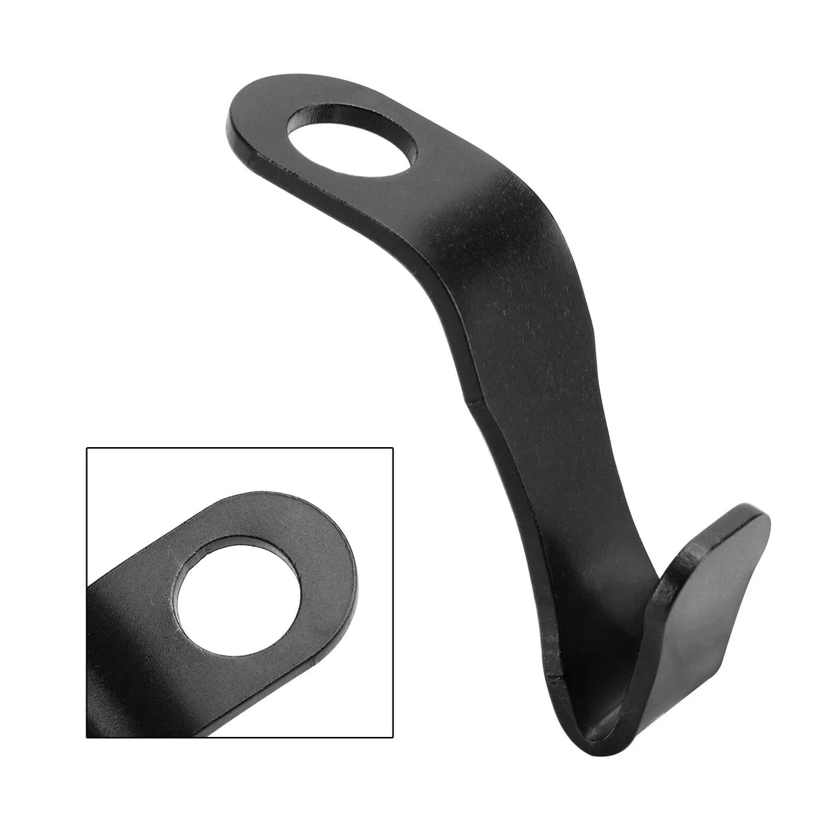 Helmet Hook Bracket for Universal Scooter Motorbike (Stainless Steel, Black)