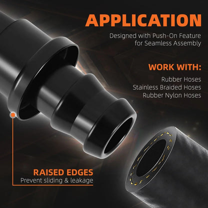 12AN to 3/4" Barb 90 Degree Push Lock Hose Fitting (2000PSI)