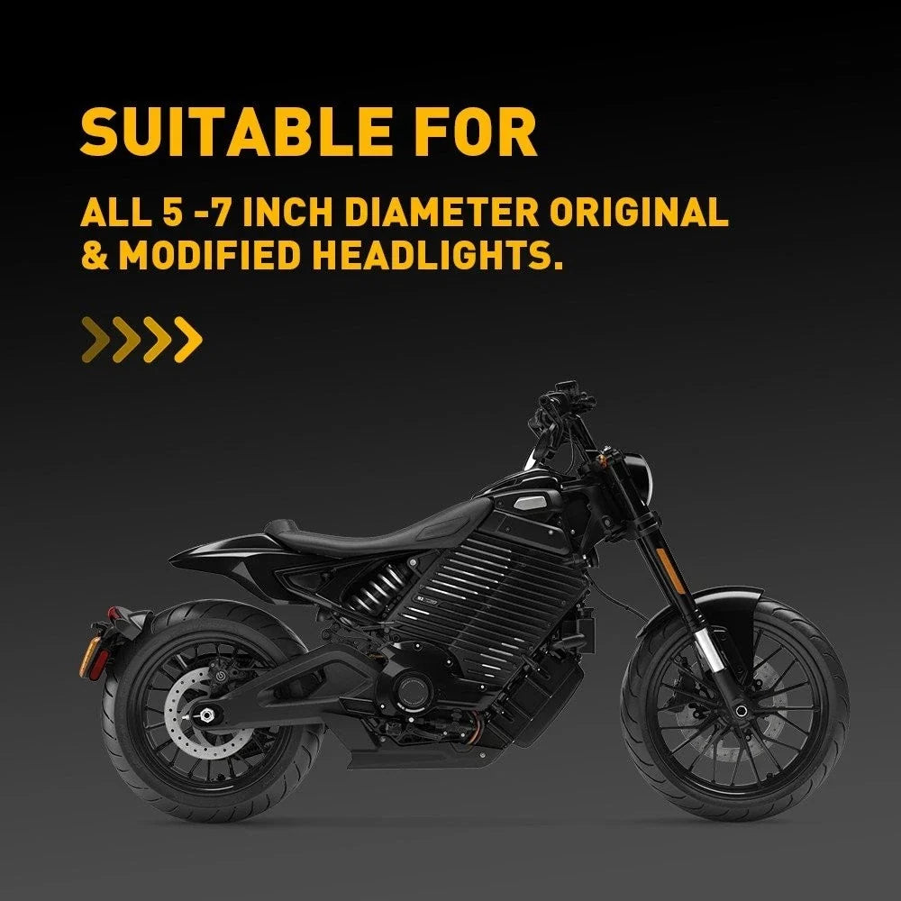 Universal Motorcycle Windshield Clear Windscreen 5"-7" with Mount Bracket