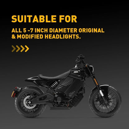 Universal Motorcycle Windshield Clear Windscreen 5"-7" with Mount Bracket