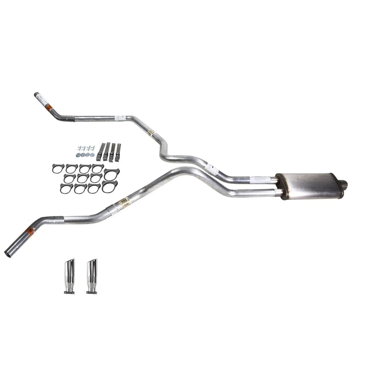 Dual Exhaust Pipe for Ram (2007–2008) Stainless Muffler Corner Exit