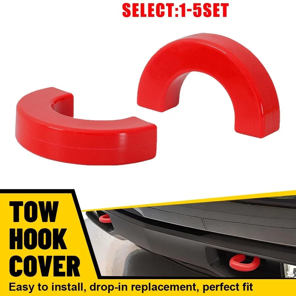 Tow Hook Cover Caps (Set of 2) for 2007-2024 Chevy Silverado 1500