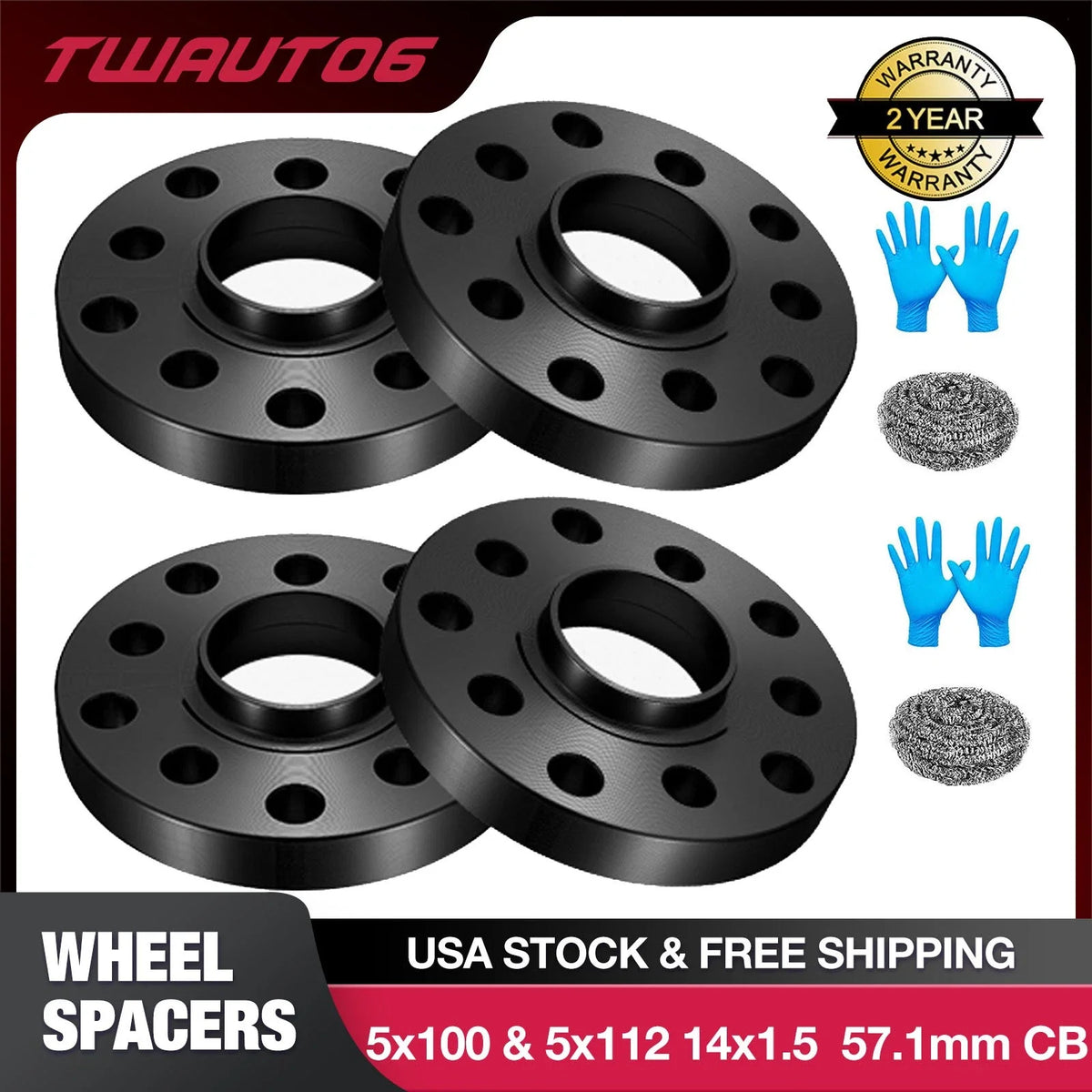 Hubcentric Wheel Spacers 20mm for Audi RS4 2007–2008 (5x100/5x112)