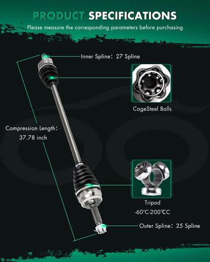 Front Right CV Axle for Chrysler Sebring Dodge Stratus Mitsubishi Eclipse (2001–2006)