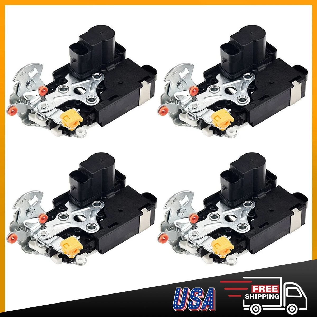 Set of 4 Door Lock Latch Actuators for Chevy Silverado 1500 (2001–2006)