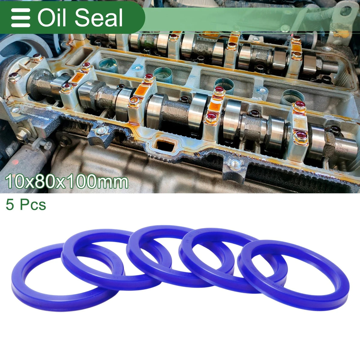 Oil Seal Ring for Various Models (80x100x10mm, Set of 5)
