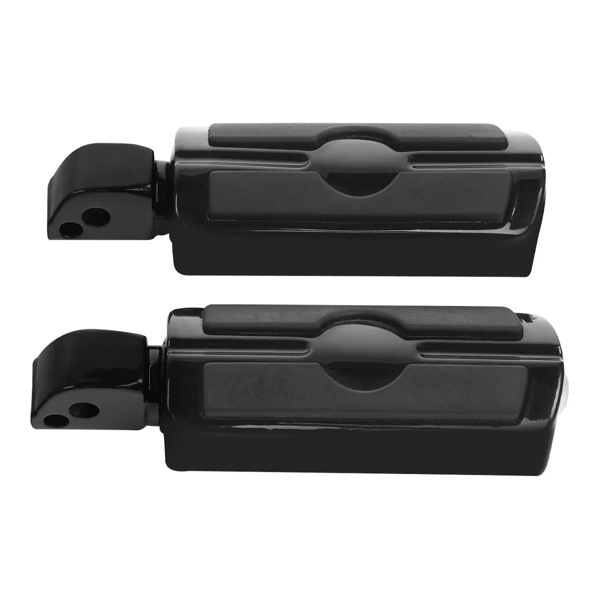 Black Passenger Footpegs for Softail Deluxe Fat Bob Harley 2018-2025