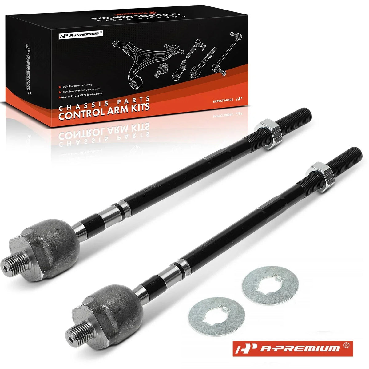 2X Front Inner Tie Rod End for Subaru Outback Legacy (1998–2004)