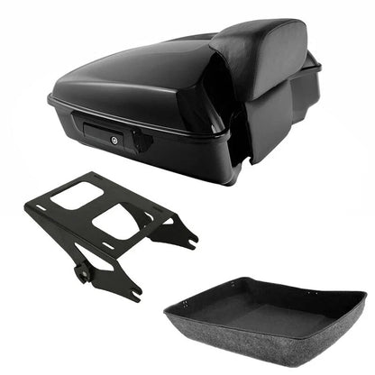 Chopped Trunk Backrest Mount Rack for Harley Road Glide 2014-2026