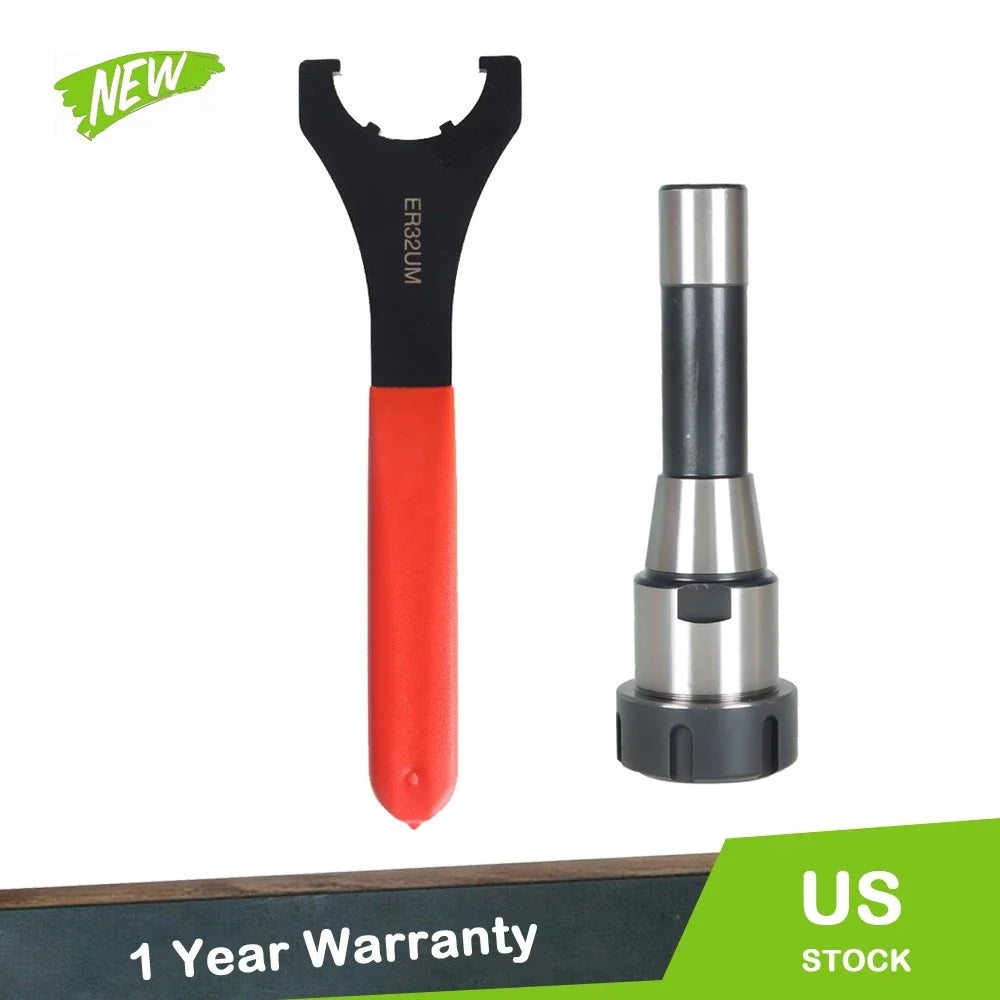 25-45 Spanner and ER32 Collet Chuck Holder for CNC Lathe (7/16" Thread)