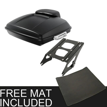 Razor Trunk Backrest Pad Mount Rack in Matte Black for Harley Touring 2014-2026