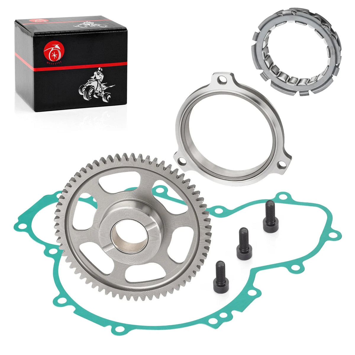 Idler Gear Gasket with Starter Clutch One Way Bearing for RZR XP 900 2011-2012