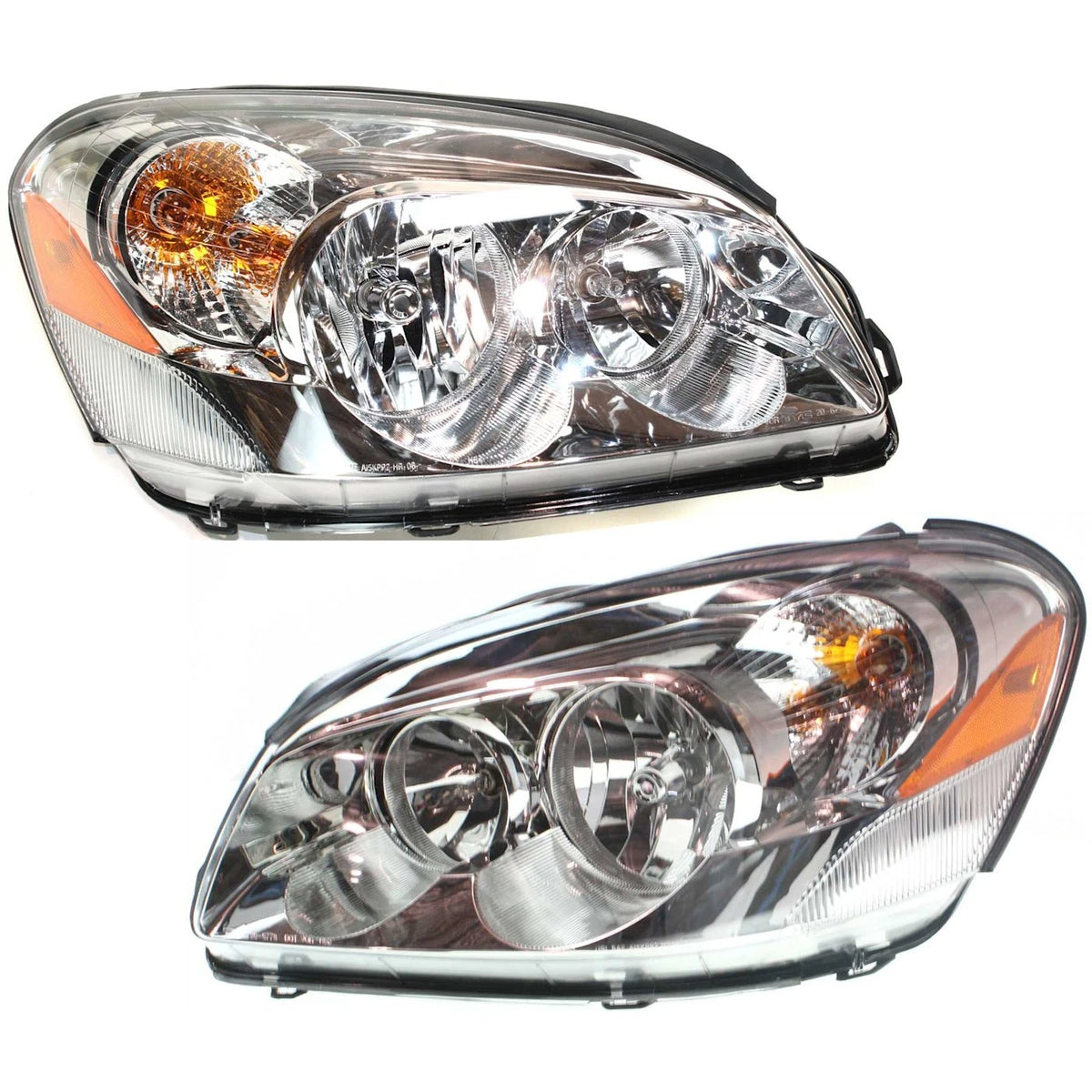 Headlight Set for Buick Lucerne (2006–2008) Halogen w/ Bulbs
