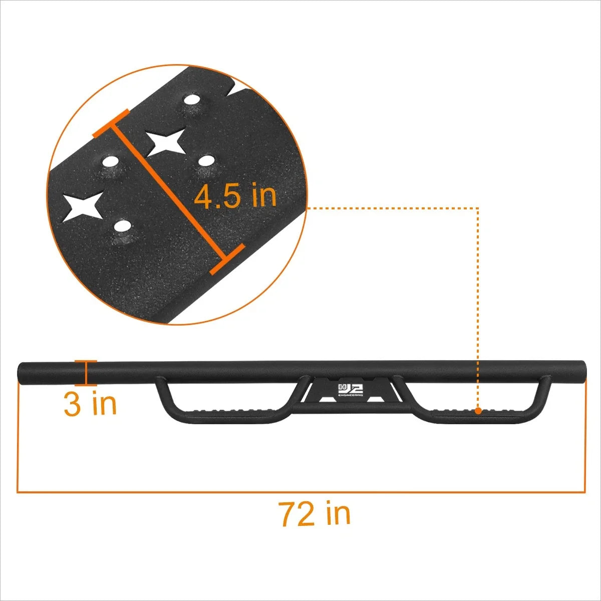 Nerf Bar Running Boards for 2018-2024 Jeep Wrangler JL Unlimited