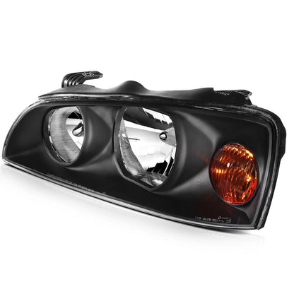 Pair of Headlight Assemblies for Hyundai Elantra 2004-2006, Black Housing