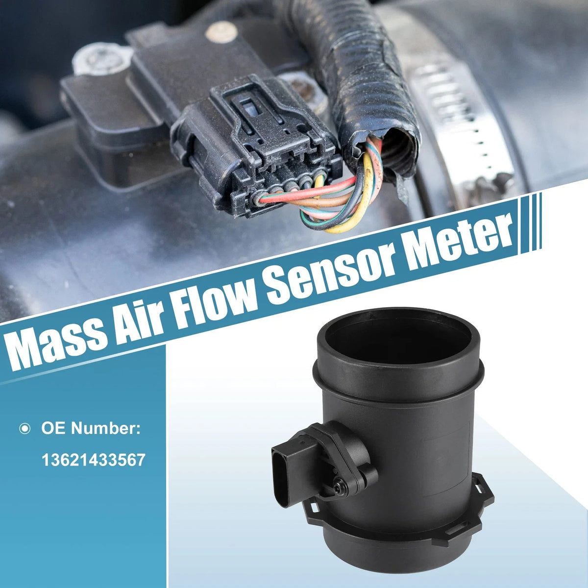 Mass Air Flow Sensor for BMW 540i (1999–2003) No. 13621433567