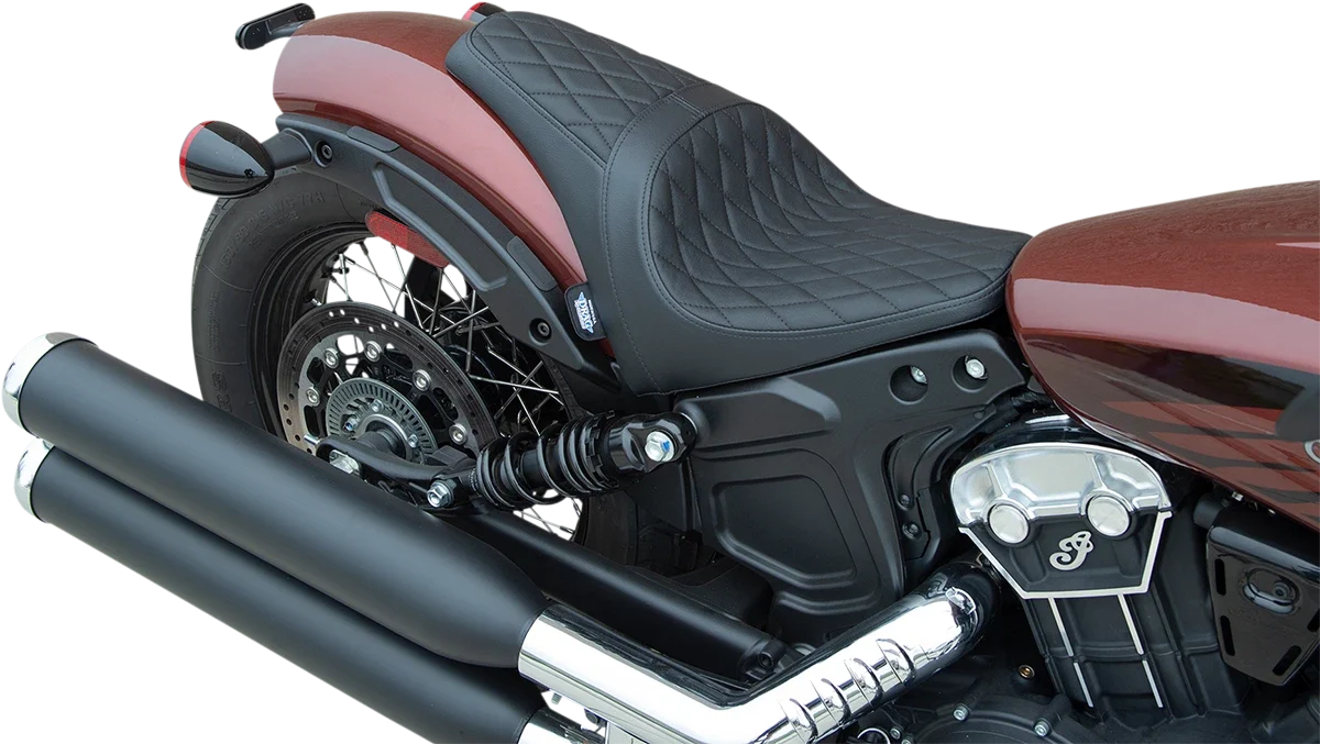 Solo Seat 3/4 - Black Diamond Stitch Fit for Indian Scout 2018-2022