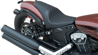 Solo Seat 3/4 - Black Diamond Stitch Fit for Indian Scout 2018-2022