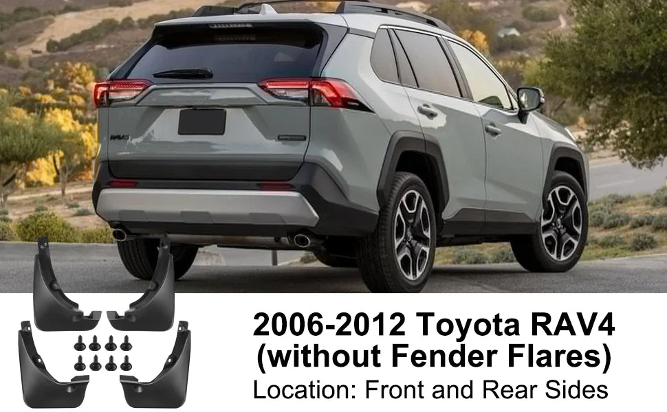 Set of 4 Mud Flaps Splash Guards for 2006-2012 Toyota RAV4