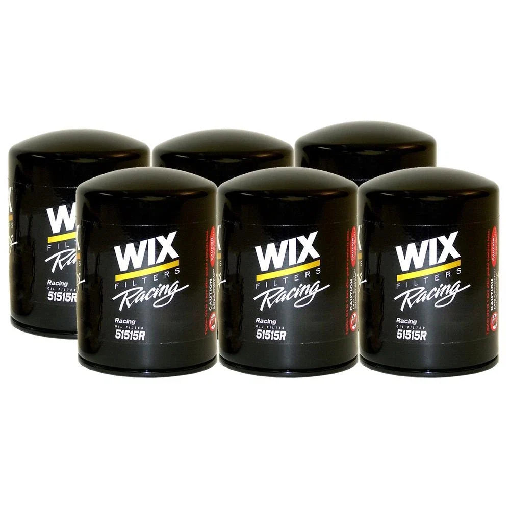 Set of 6 Wix 51515R Engine Oil Filters for (Spin-On)