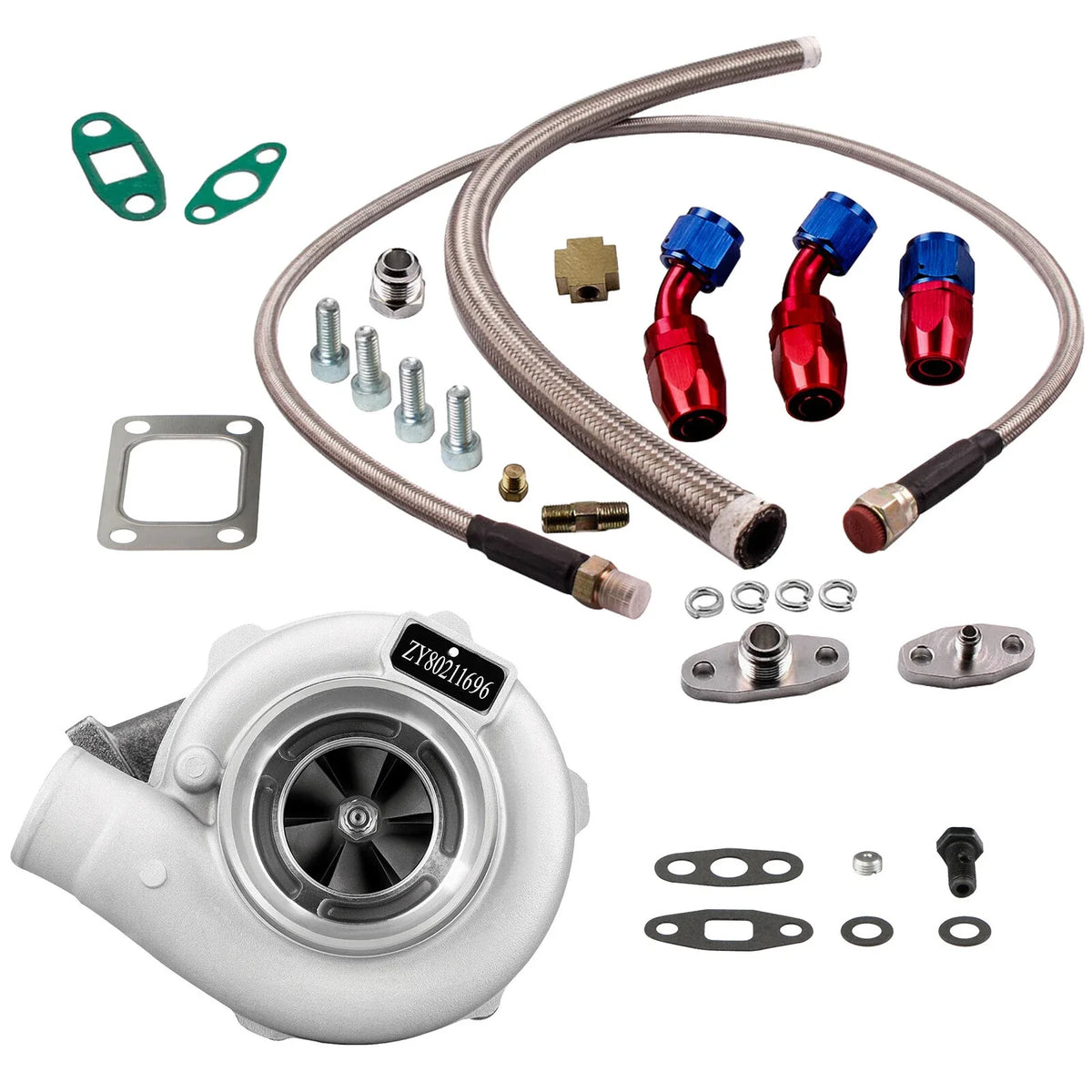 Turbocharger Kit for GT30 GT3037 GT3076 (500HP)