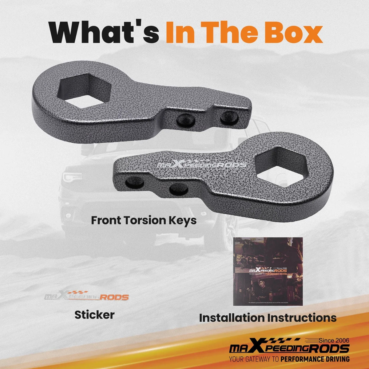1-3" Front Lowering Bar Keys for 4WD Sierra Silverado 1999-2006