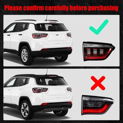 Halogen Tail Light - Inner for Jeep Compass 2017-2026, Driver Left Side