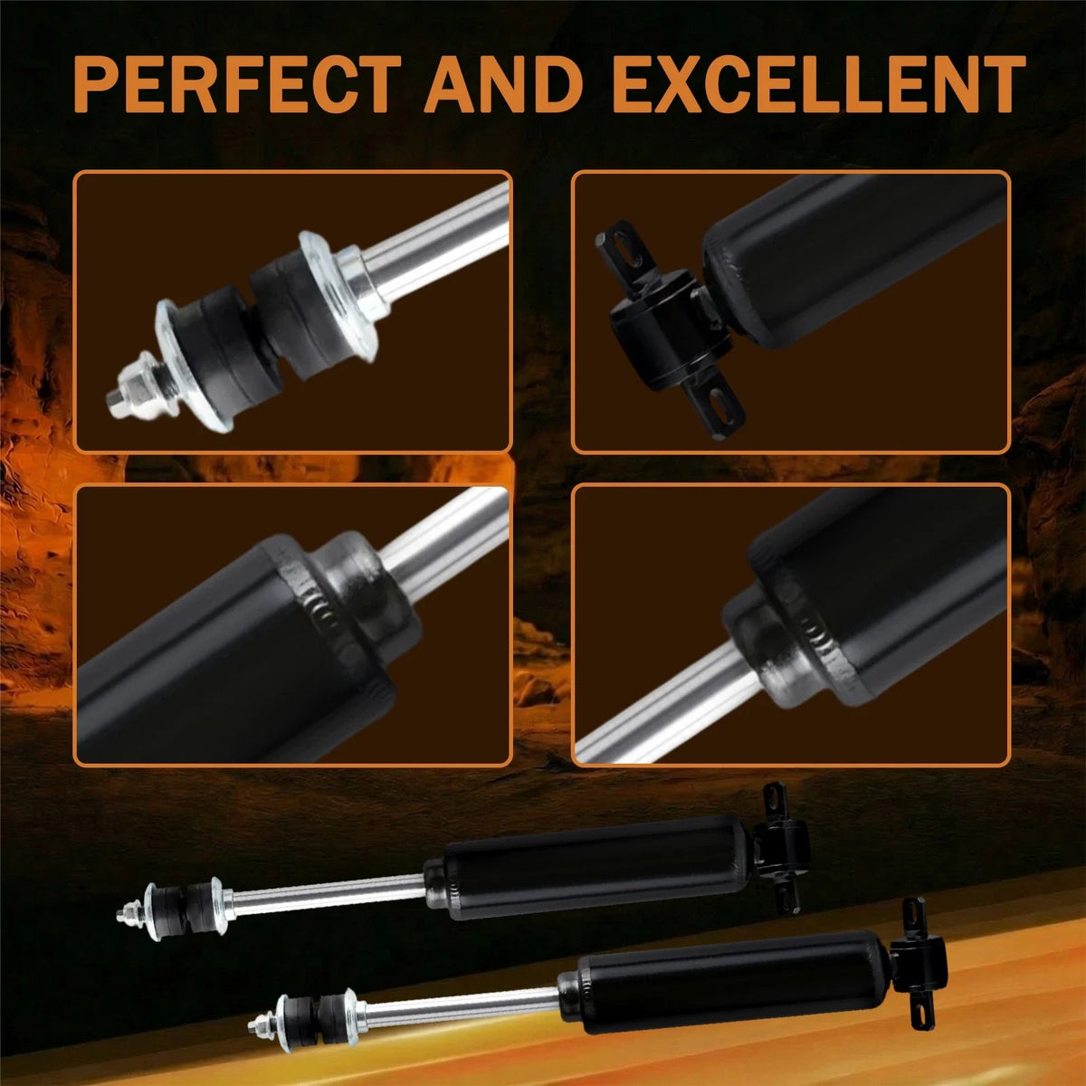 Front Shocks Absorbers Bare Struts - Set of 2 for GMC Savana 2500/3500