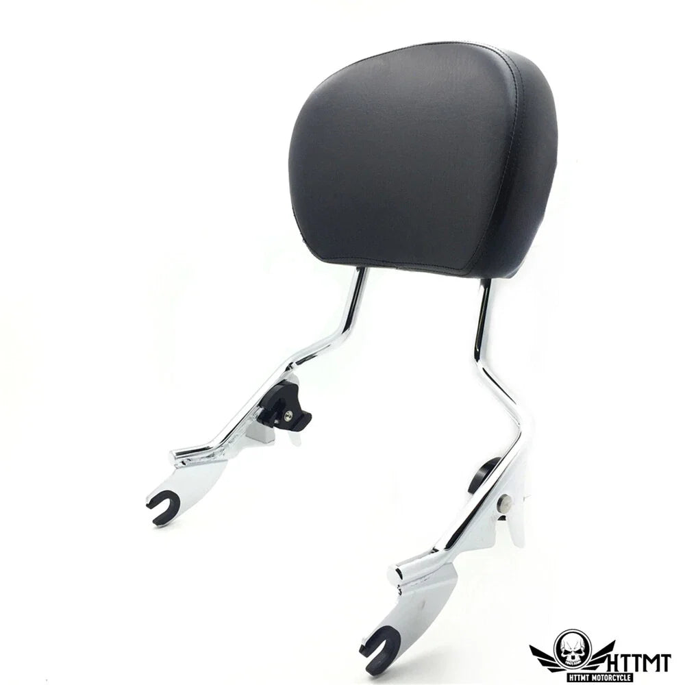 Backrest Sissy Bar Pad Chrome Docking for Harley Road King 2014-2019