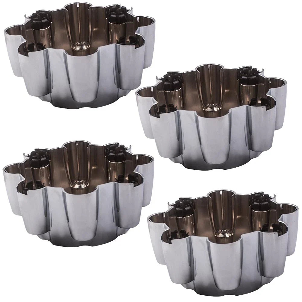Set of 4 Chrome Wheel Center Hub Cap Dust Covers for Ford F250 F350 Excursion