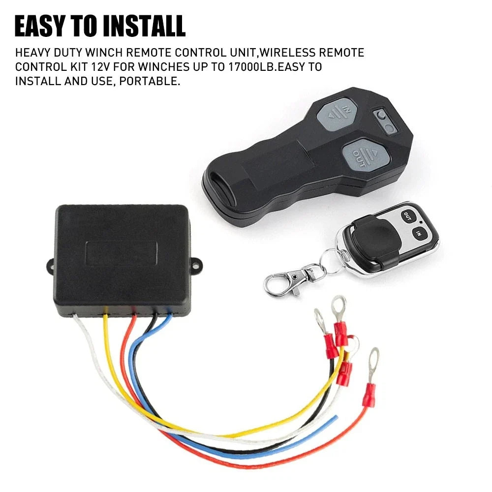 Wireless Winch Remote Control for Jeep ATV (DC12V) - Easy Operation