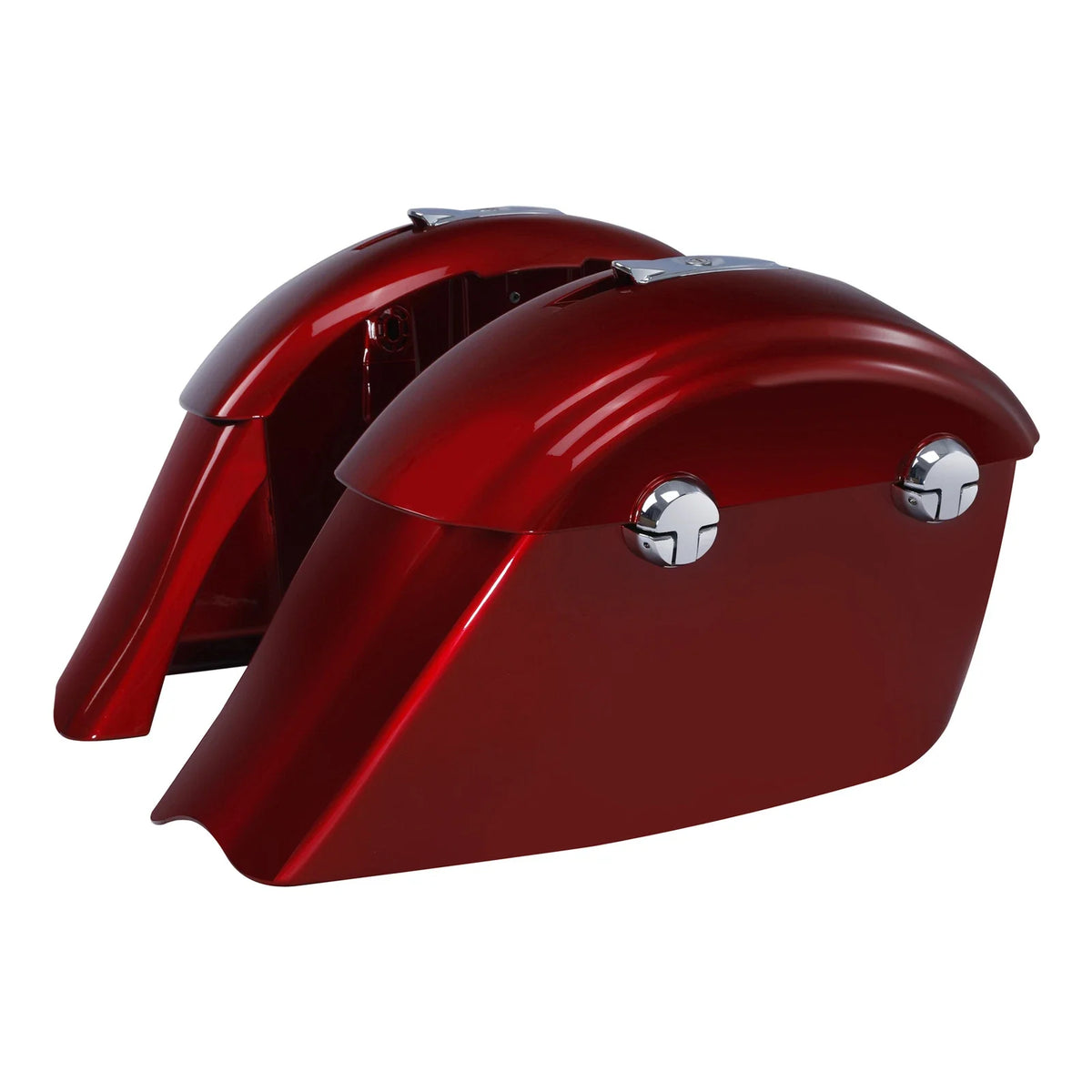 Red Hard Saddlebags with Electronic Latch for Indian Chieftain (2014–2018)