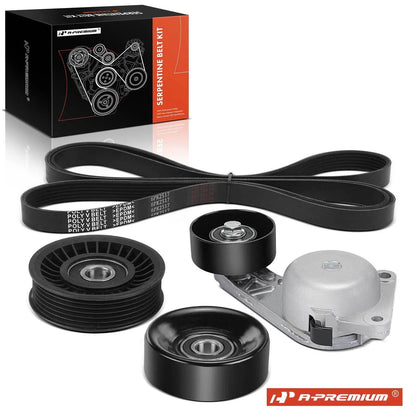 Set of 4 Serpentine Belt Drive Components for Ford Excursion (2002–2005)